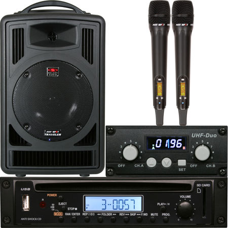 pa system with cd player and microphone