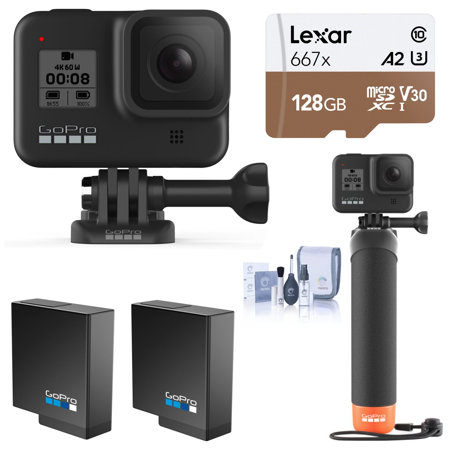 Gopro Hero8 Black W Floating Grip Kit W 1282gb Microosdhc Card 2