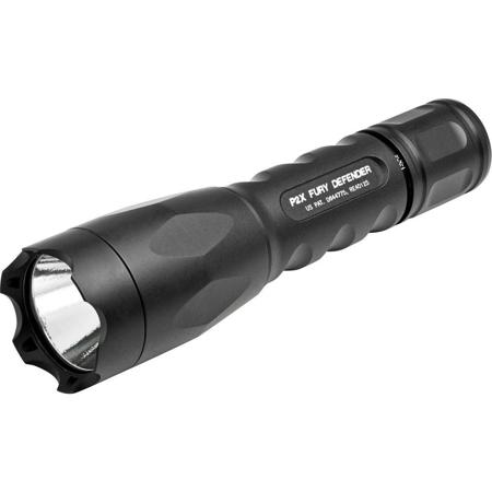 SureFire P2X Fury Defender Single Output 6V LED Flashlight P2XD-A-BK