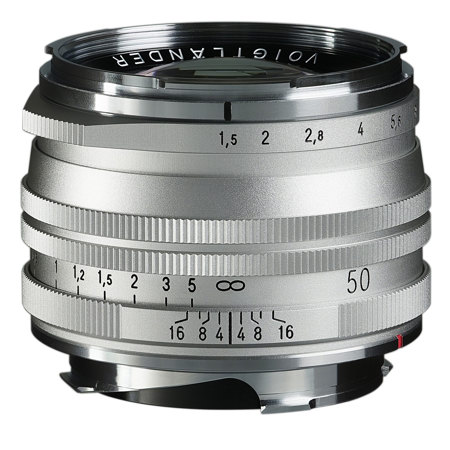 Voigtlander Nokton Vintage Line 50mm f/1.5 Aspherical II VM Multi-Coated  Lens, Silver