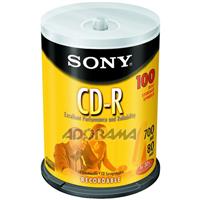 Sony 700MB CD R Data Recordable Compact Disc, 100 Pack #100CDQ80RS 