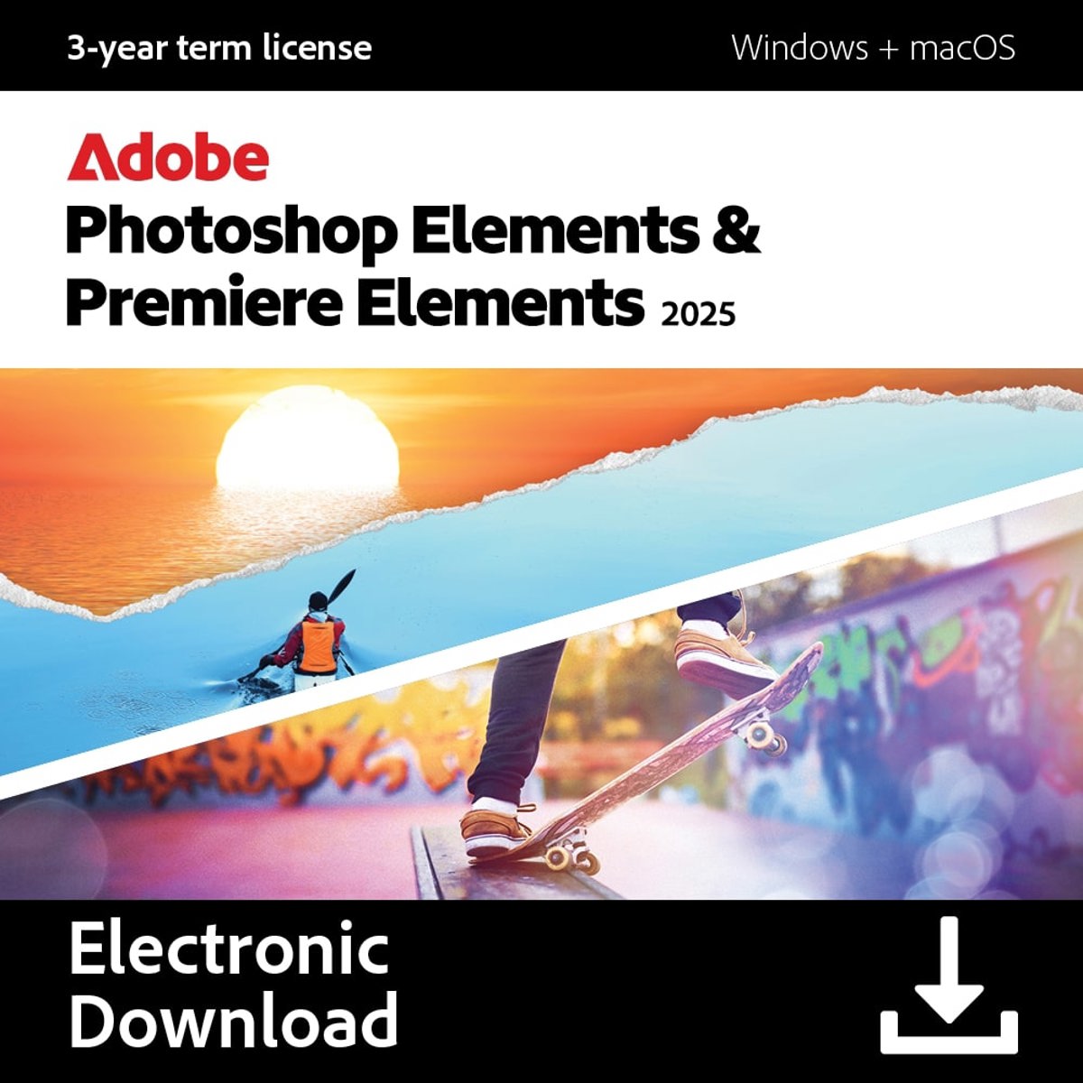 

Adobe Photoshop and Premiere Elements 2025 3-Year License, Download