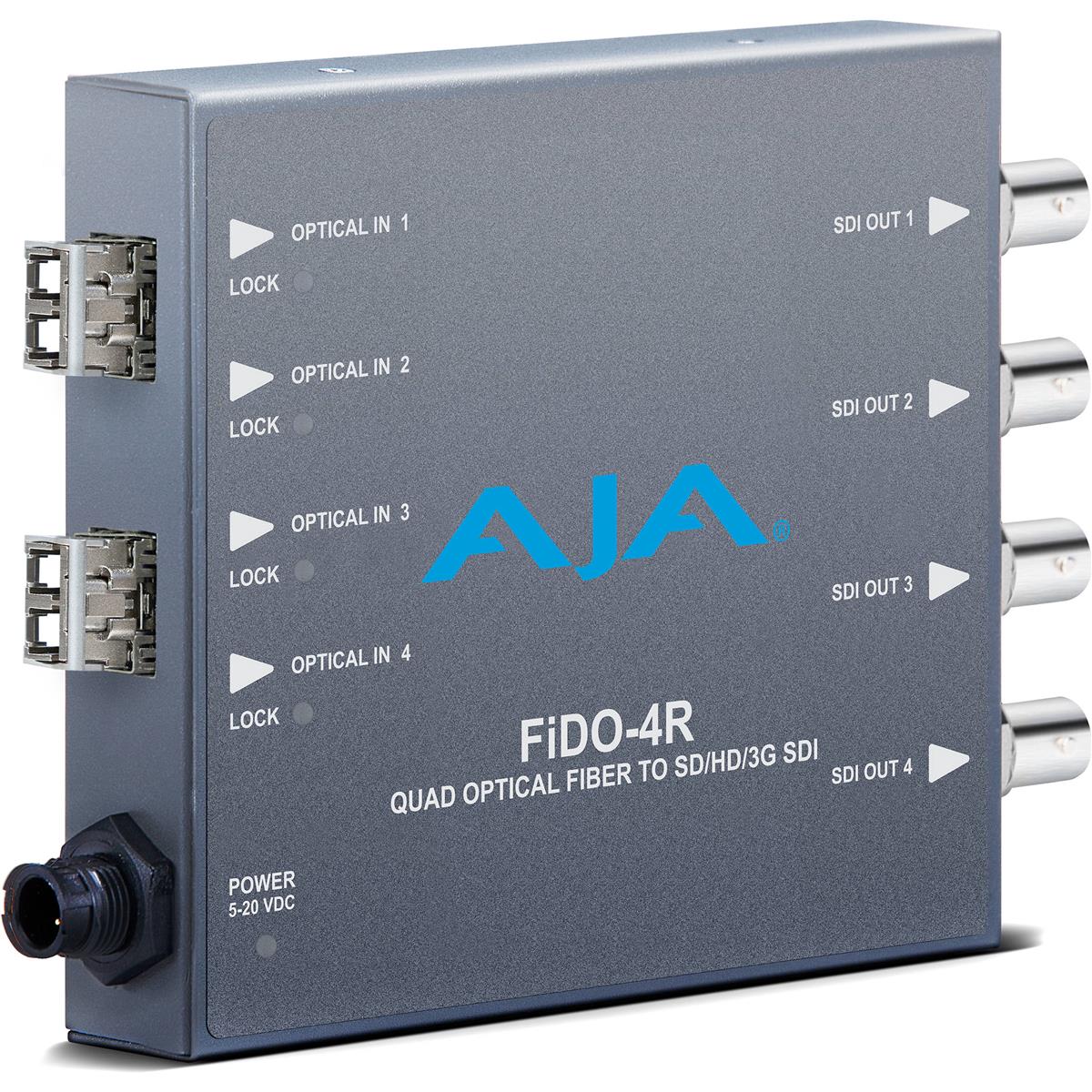 

AJA FiDO-4R-MM 4-Channel Multi-Mode LC Fiber to 3G-SDI Receiver