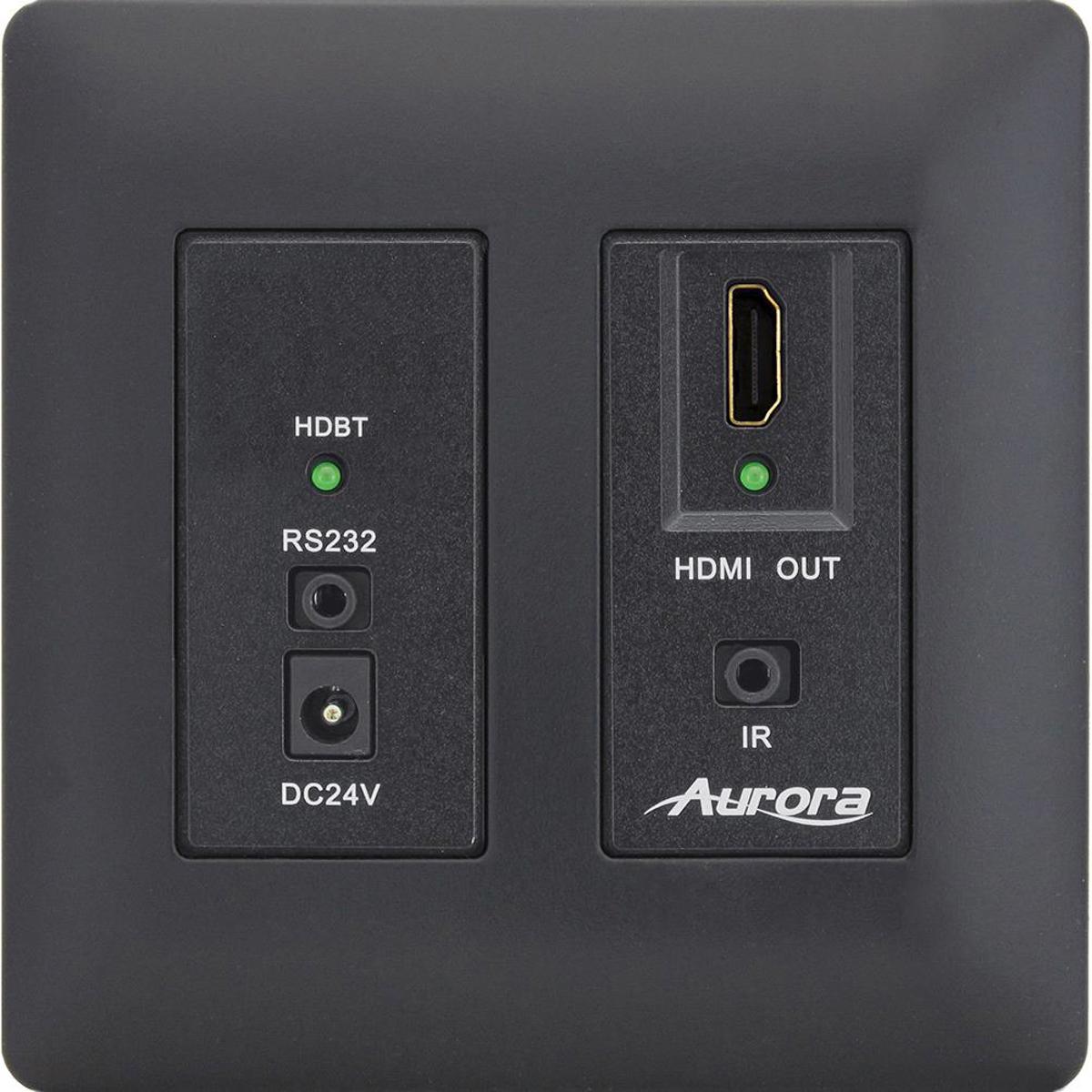 

Aurora Multimedia DXW-2-RX1 HDMI HDBaseT Wall Plate Receiver, Black