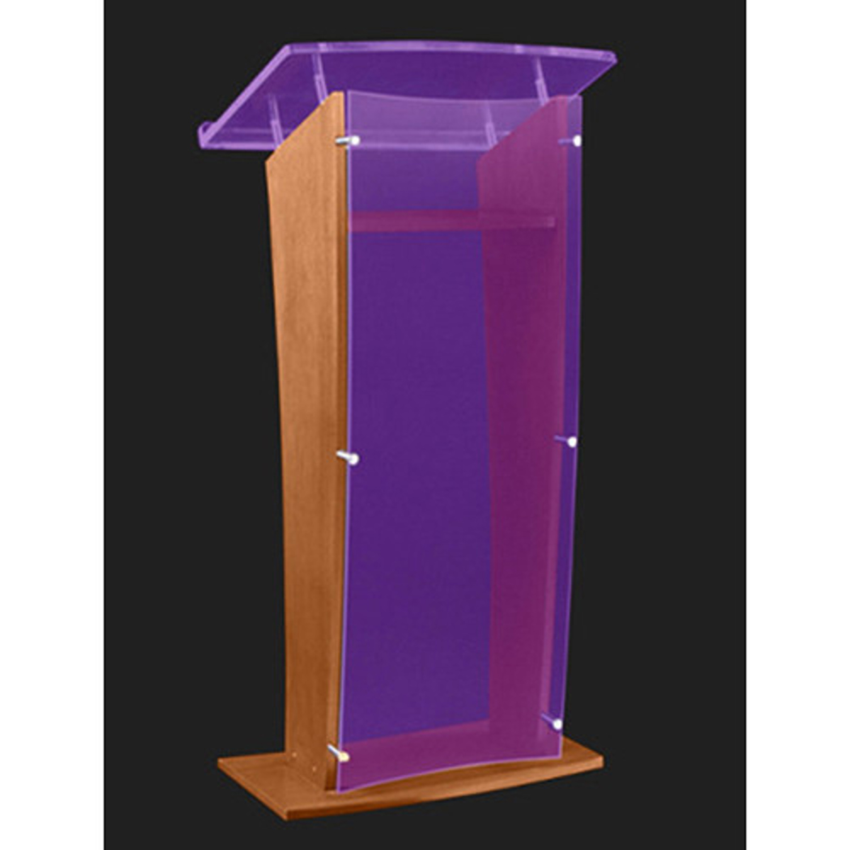 

AmpliVox SN3500 27" Lectern with Acrylic Panel, Custom Tint with Walnut