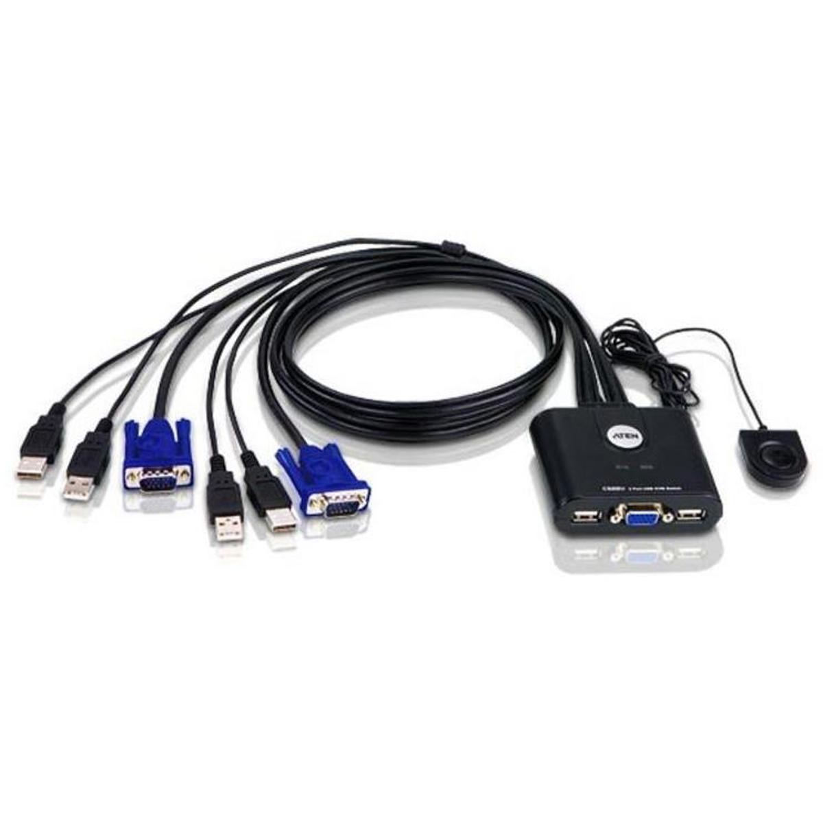 

Aten CS22U 2-Port USB Cable KVM Switch with Remote Port Selector