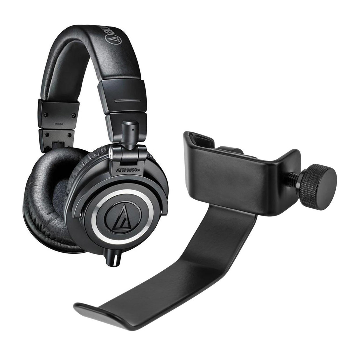 

Audio-Technica ATH-M50x Pro Monitor Headphones,Black W/Clamp On Headphone Holder