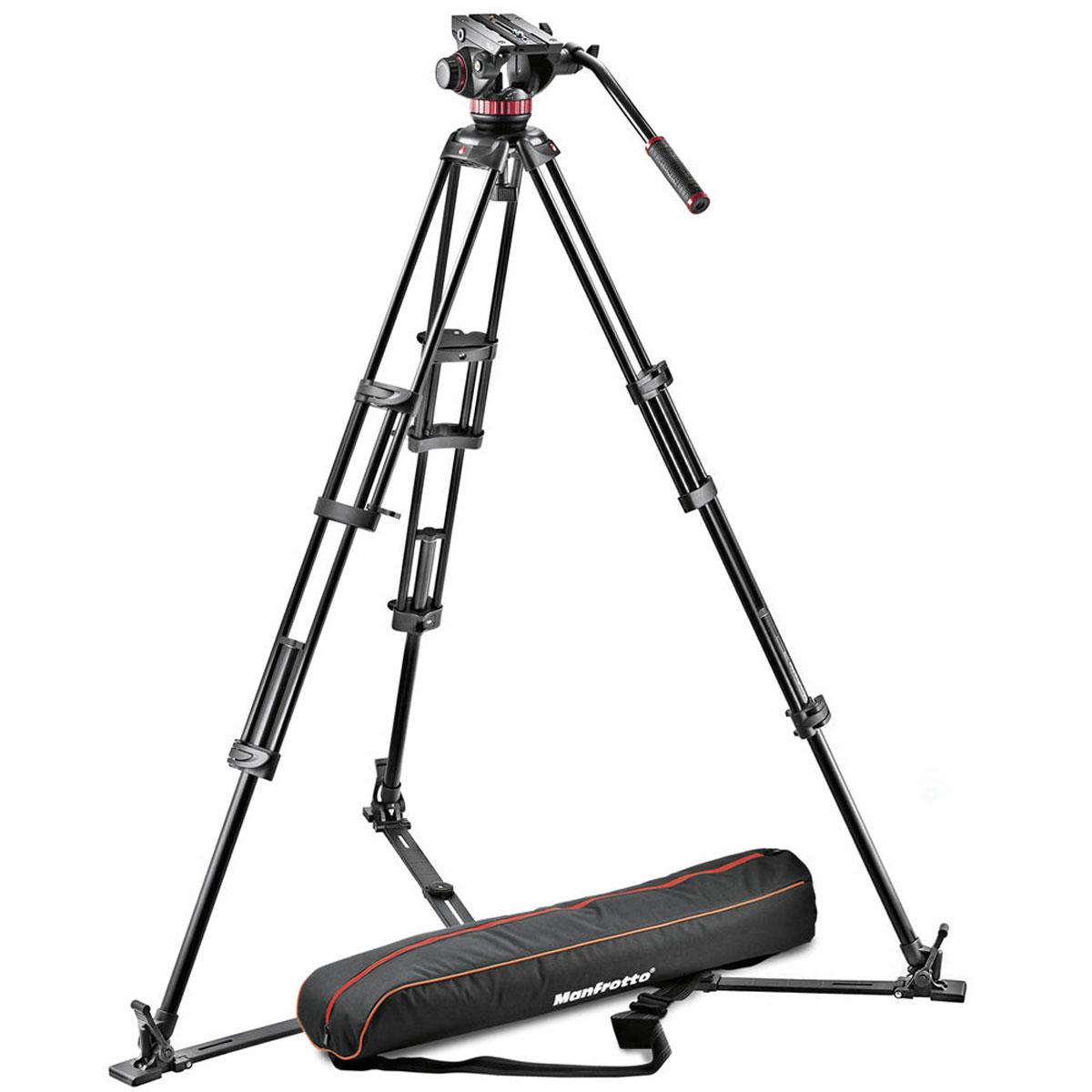 

Manfrotto 546GB 3-Section Al Twin Leg Tripodw/502 Video Head & Ground Spreader