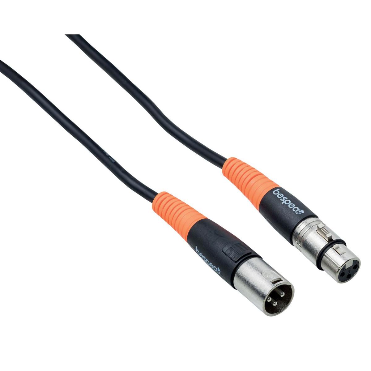 

Bespeco SILOS 30' Microphone Cable, XLR Male to XLR Female, Black/Orange