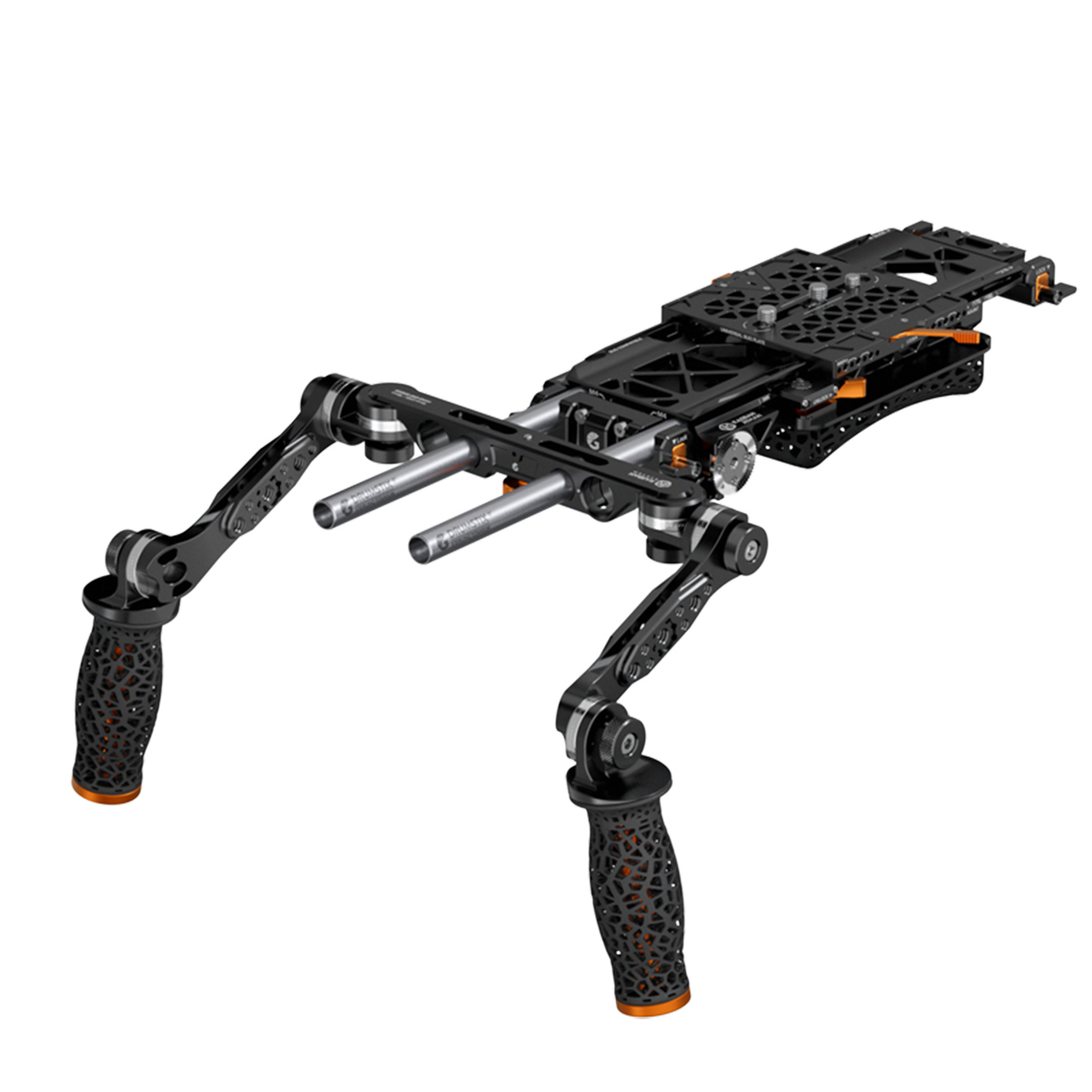 

Bright Tangerine KASBAH Atman Shoulder Rig Kit with Two-Axis Pad, Dual Handgrips