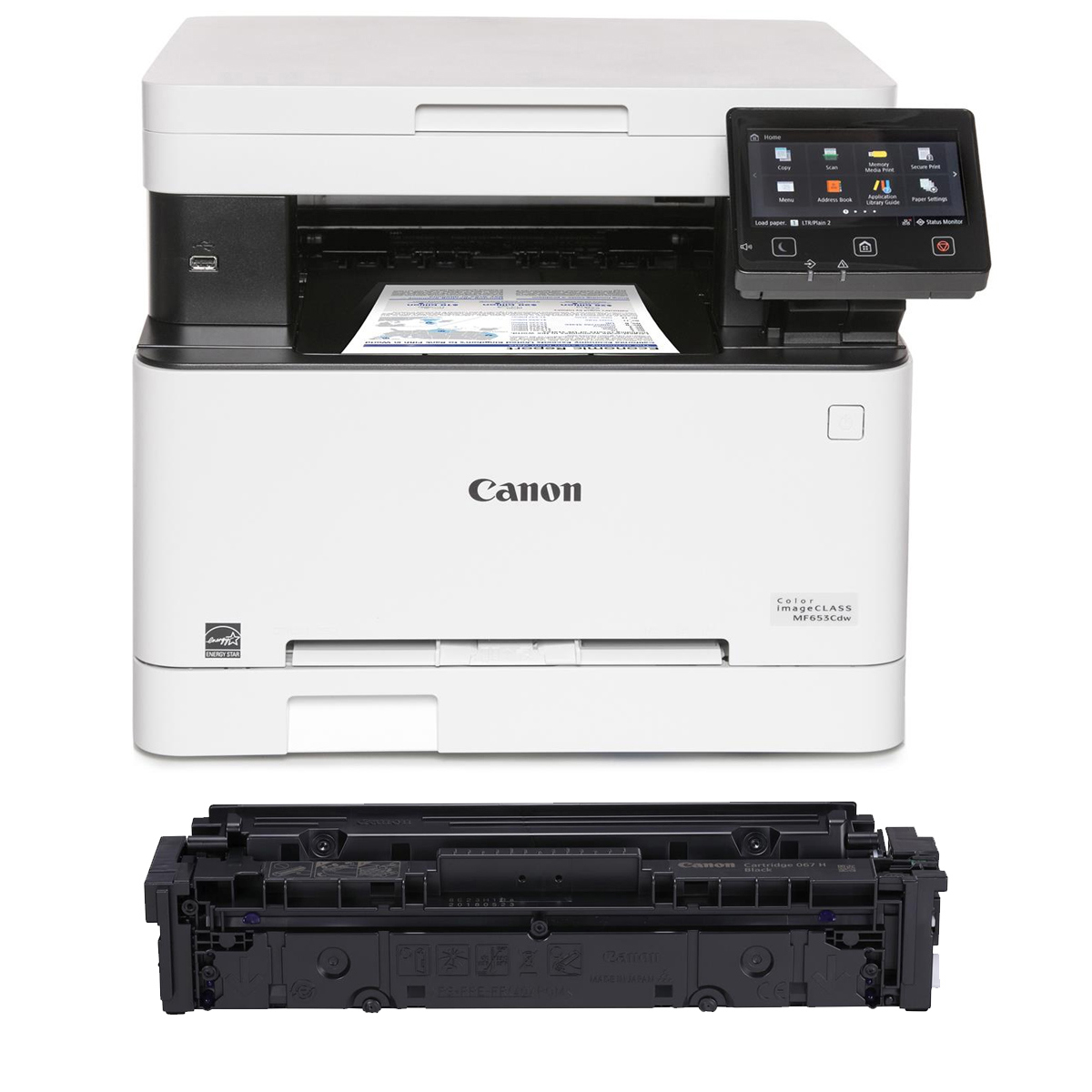 Canon Color imageCLASS MF653Cdw AIO Wireless Printer w/067 Black Toner Cartridge -  5158C007 K