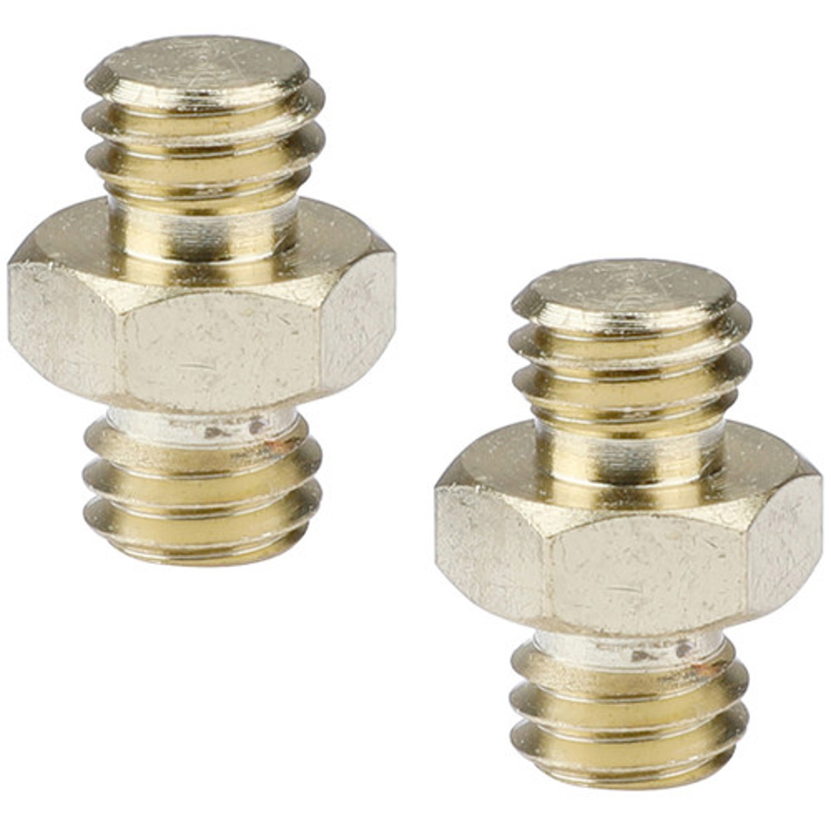 

CAMVATE 3/8"-16 to 3/8"-16 Double Male Thread Adapter with Hex Nut, 2-Pack