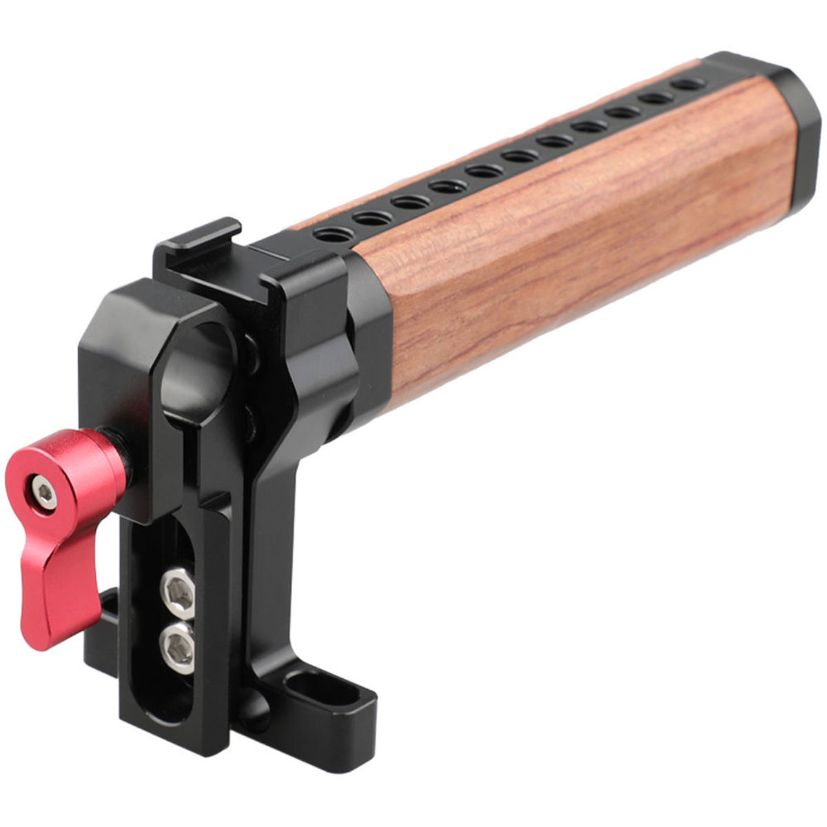 

CAMVATE Top Cheese Handle Wooden Grip with Rod Clamp, Red Knob