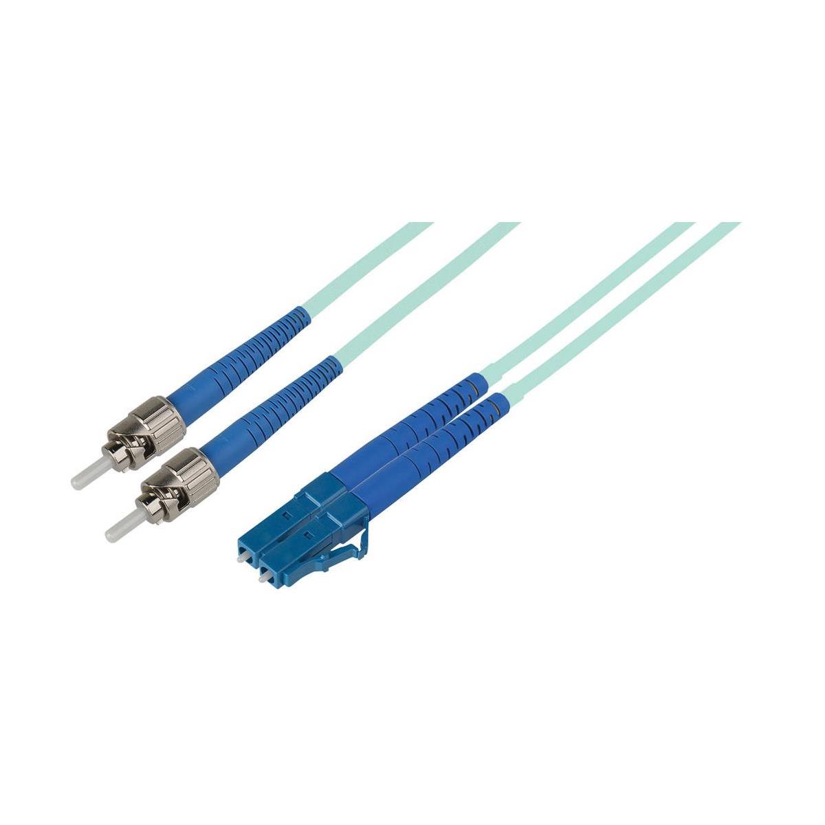 

Camplex OM3 1m (3.28') 50/125u Duplex ST to LC Fiber Optic Patch Cable, Aqua