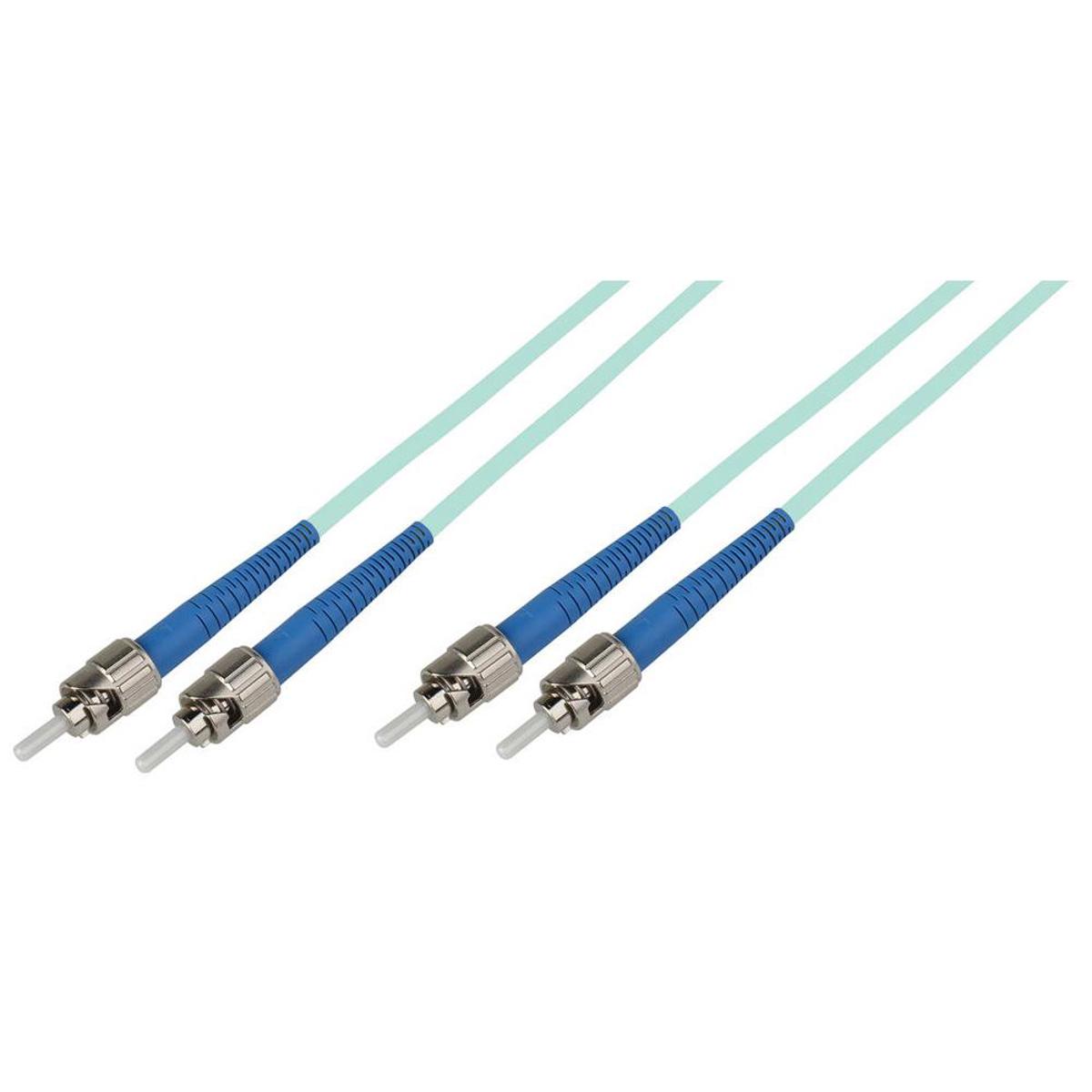 

Camplex OM3 2m (6.56') 50/125u Duplex ST to ST Fiber Optic Patch Cable, Aqua