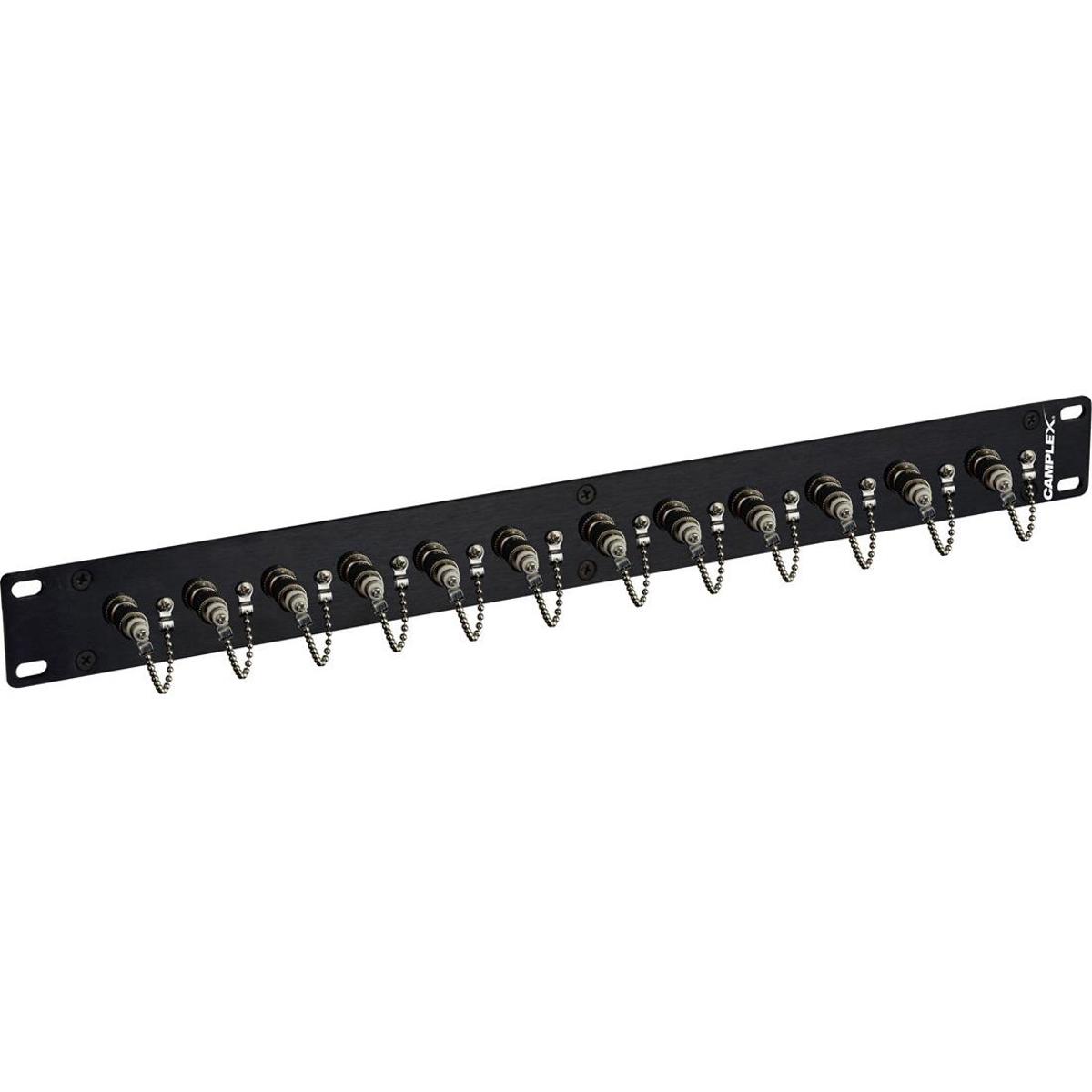 

Camplex 1RU 12-Port Simplex Singlemode ST Fiber Feedthru Rackmount Panel