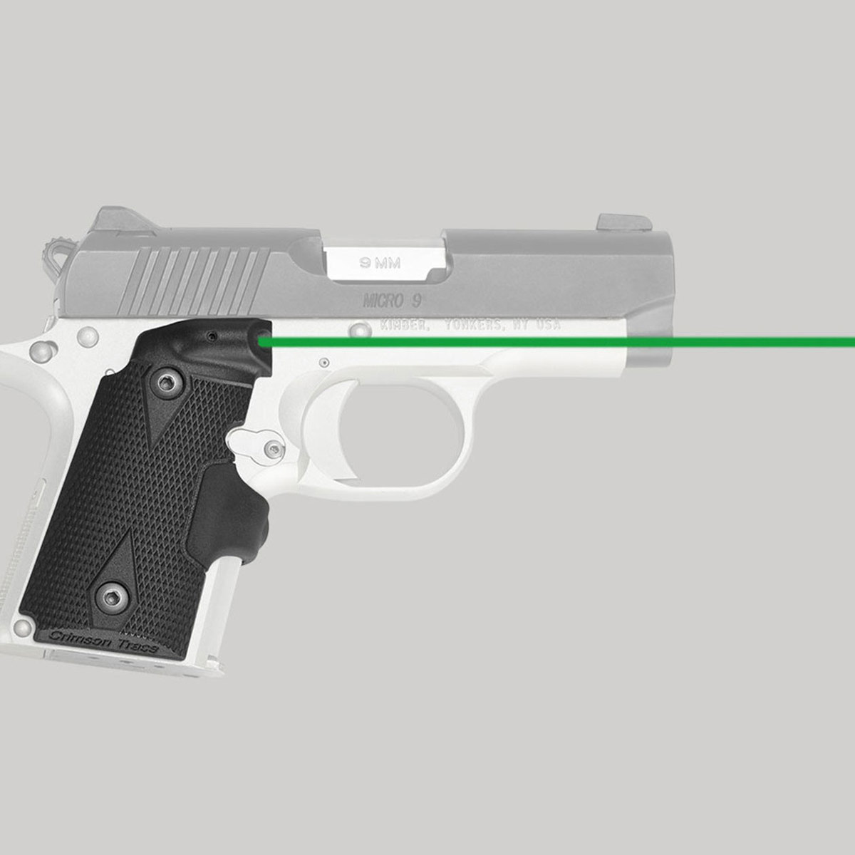 

Crimson Trace LG-409G Green Lasergrips for Kimber Micro 9 Pistol, Black