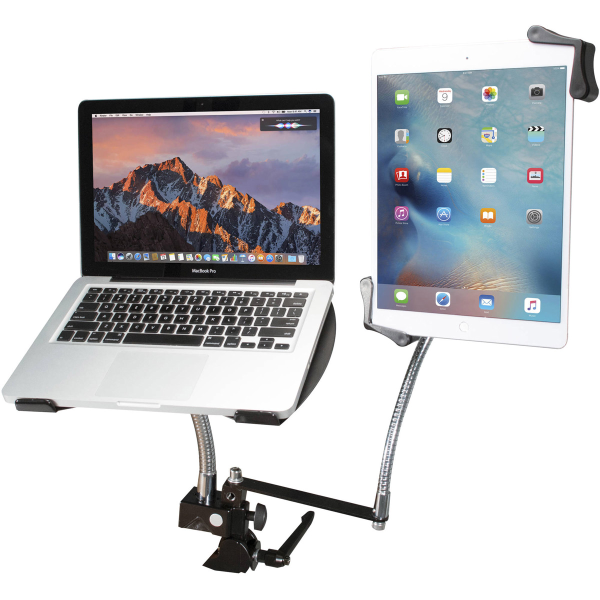 

CTA Digital Dual Gooseneck Clamp Stand with Laptop & 7-13" Tablet Holders