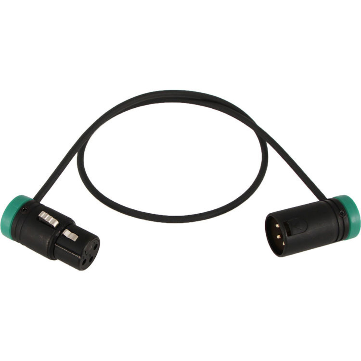 

Cable Techniques Low-Profile XLR-3 Adjustable Angle Cable, 18" - Green Caps