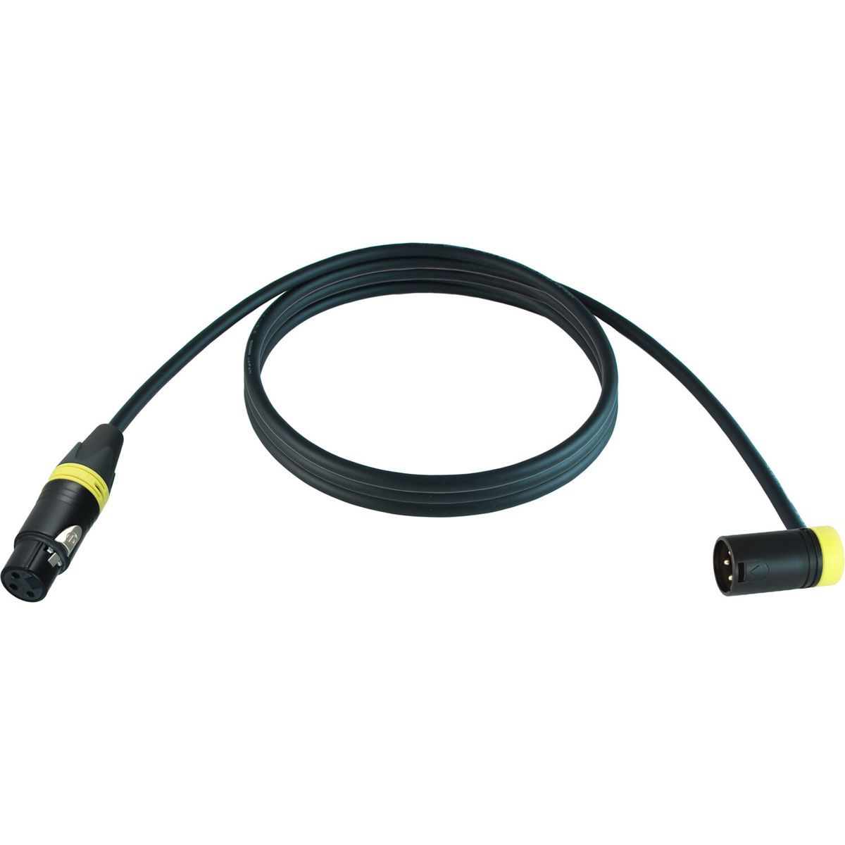 

Cable Techniques 10' Straight XLR-3F to 3M R/A Mogami W2893 Mic Cable,Yellow Cap