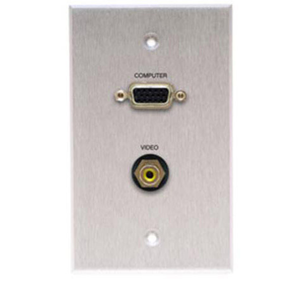 

Comprehensive Single Gang Wallplate, HD15, 1RCA -Passthru, Anodized Black