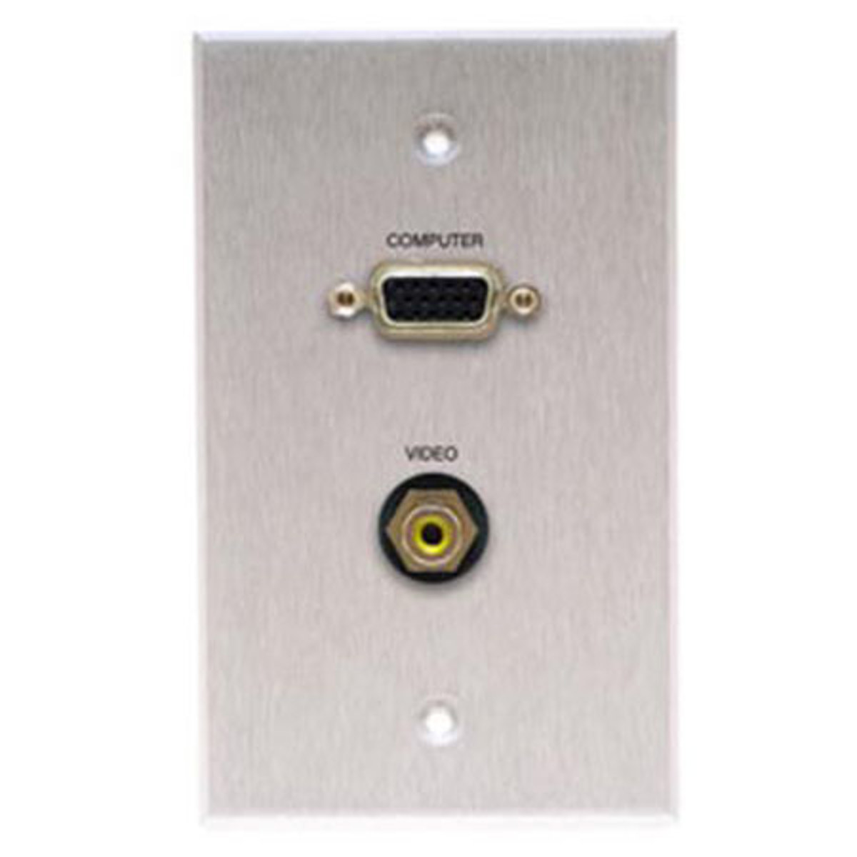 

Comprehensive Single Gang Wallplate, HD15, 1RCA -Passthru, Stainless Ivory