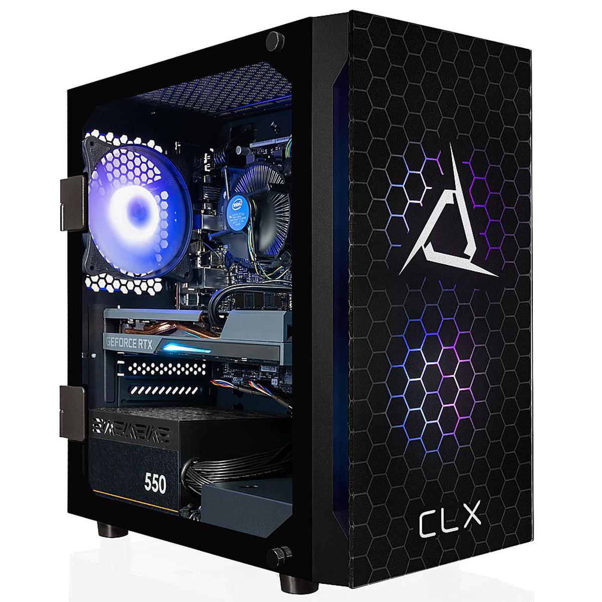 

CLX SET Gaming Desktop, i5-11400F, 16GB, 500GB SSD+2TB HDD, RTX 3050, W11H,Black