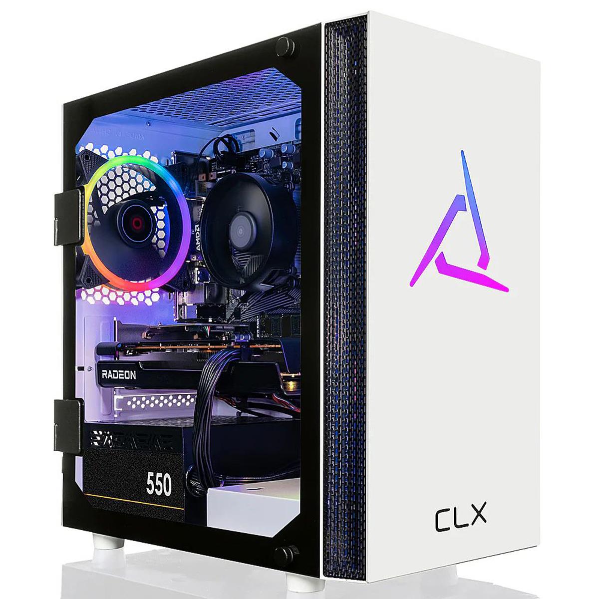 

CLX SET Gaming Desktop, R5 5600, 16GB, 1TB SSD, Radeon RX 6500 XT, W11H, White