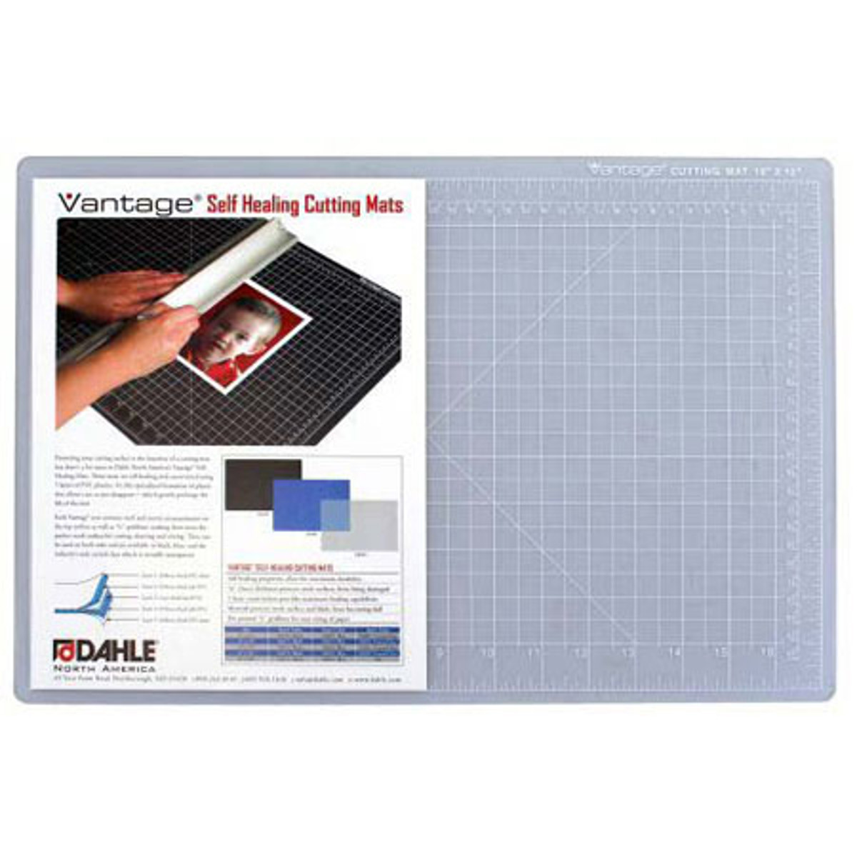 

Dahle 18x24" Vantage Self Healing Cutting Mat, Crystal Clear