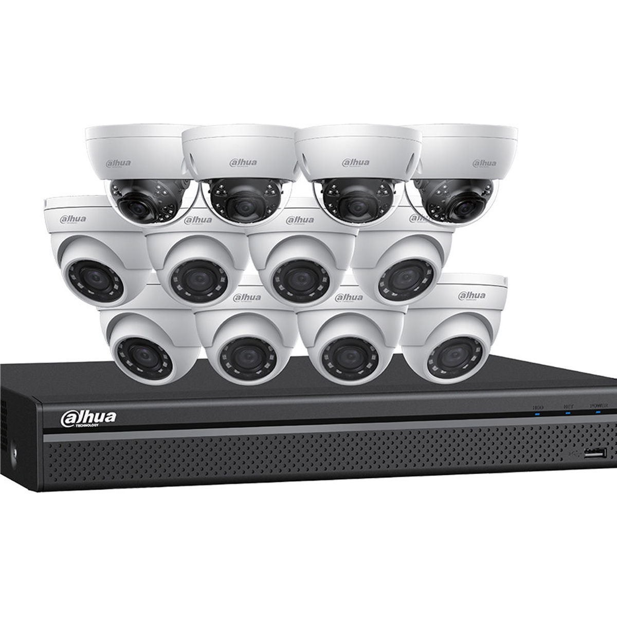 

Dahua N5168D124 Network Security System, 8x 4MP Eyeball, 4x 8MP Dome Cameras,NVR