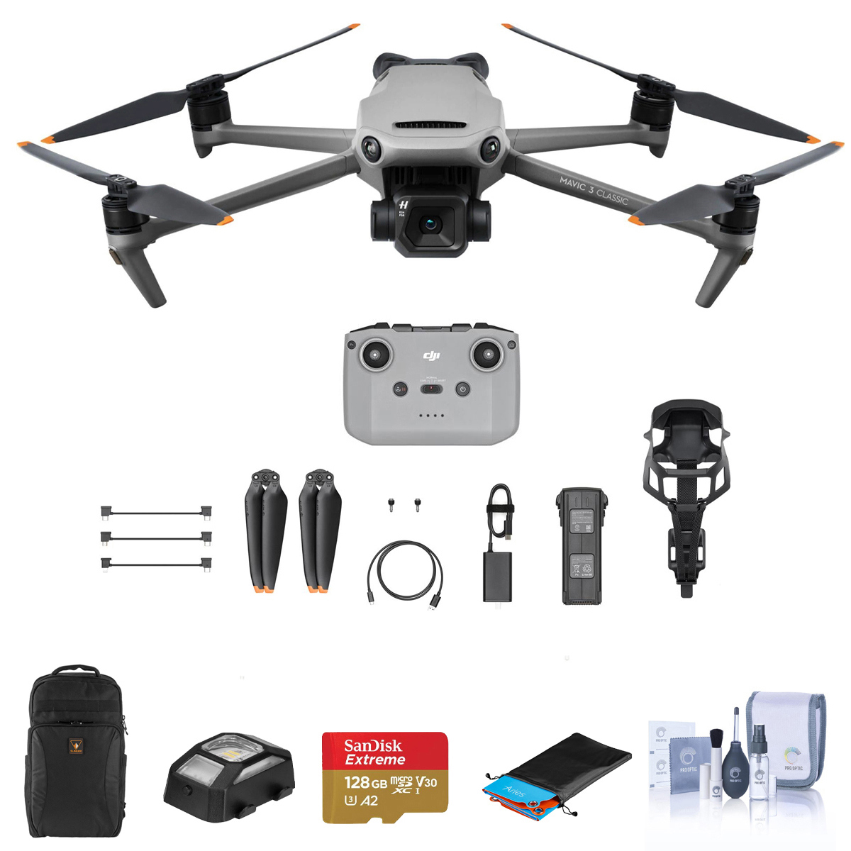 

DJI Mavic 3 Classic Drone with RC-N1 Remote Controller, Complete Accessories Kit