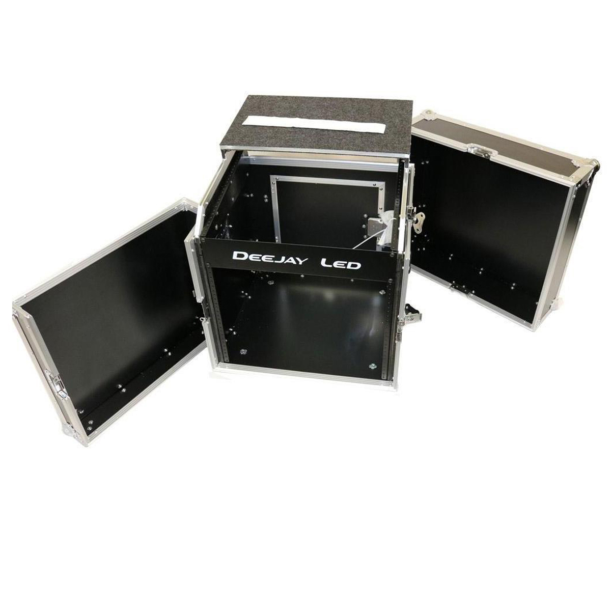 

Deejay LED 8U-Space Fly Drive Rack Case with Sliding Laptop Shelf, DJ Amplifiers