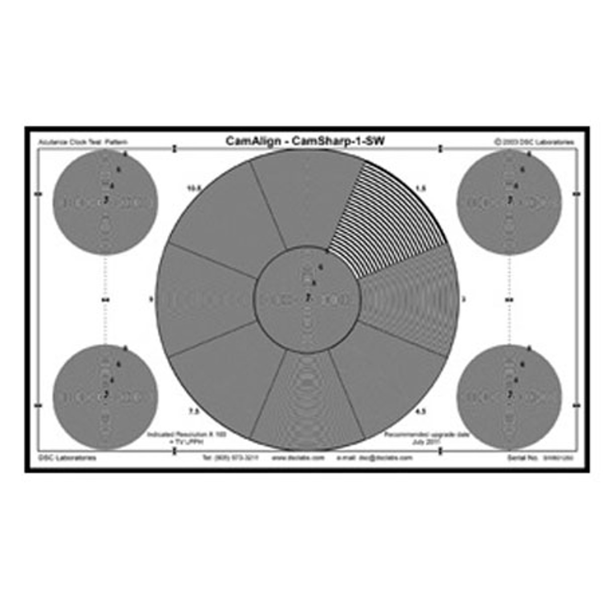 

DSC Labs CamSharp Maxi Resolution Test Chart, 40x24"