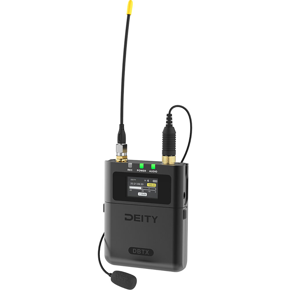 

Deity Microphones Theos DBTX Digital Wireless Bodypack Tx w/Lav Mic, 550-663MHz