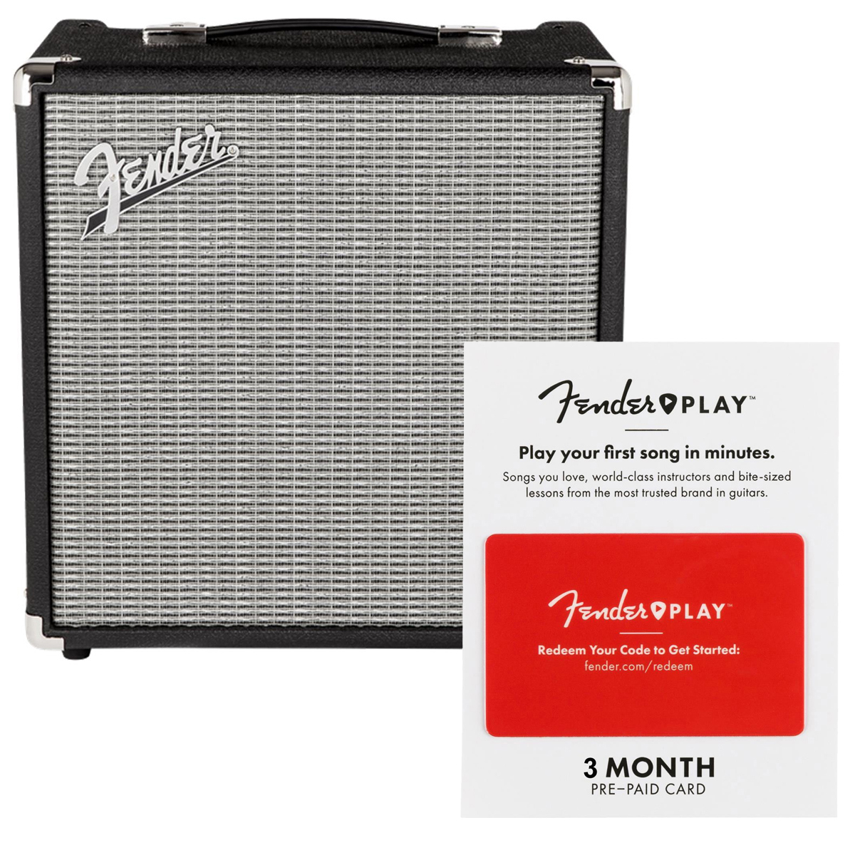 

Fender Rumble 25 (V3) Bass Amplifier with 8" Speaker, 3 Month Prepaid Card