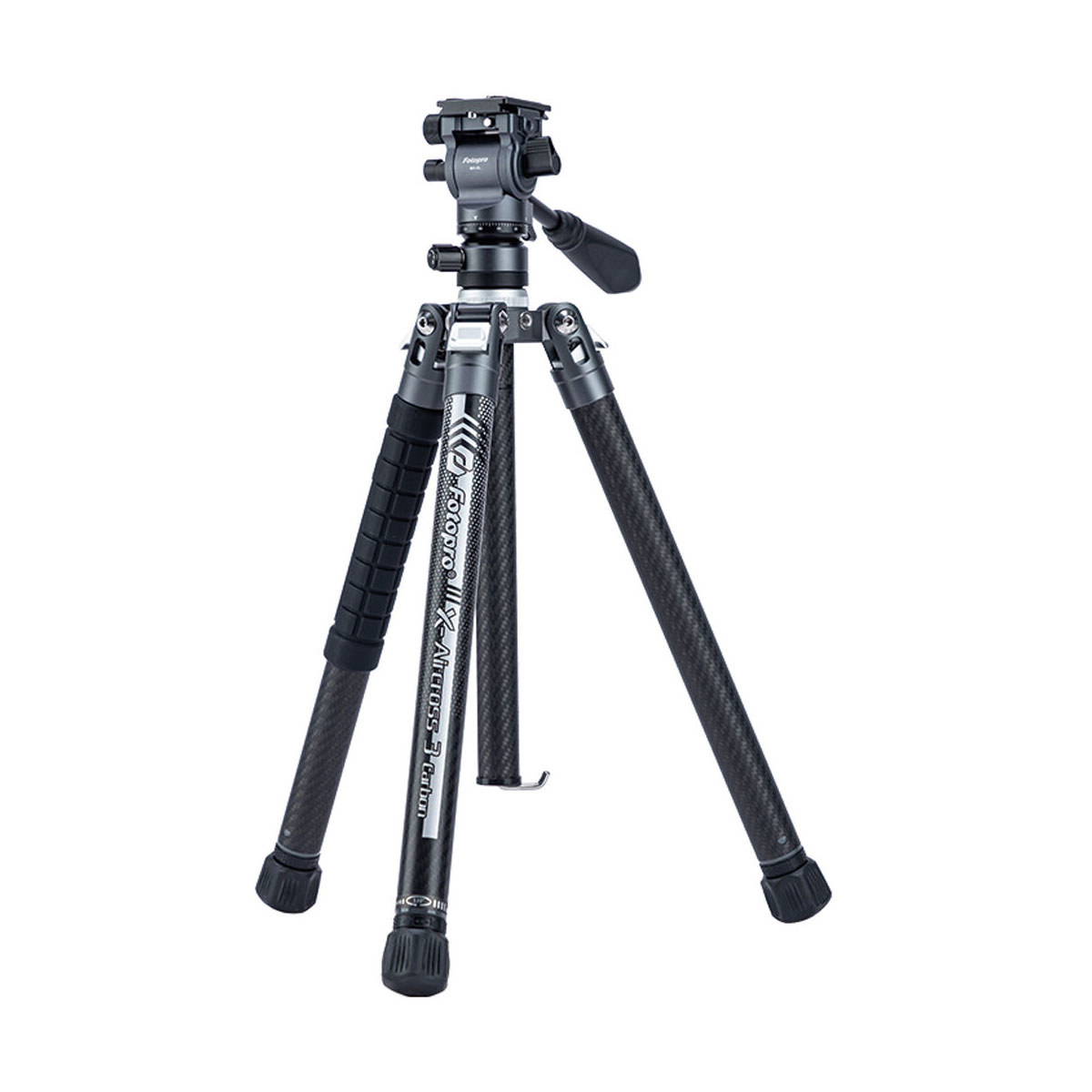 

FotoPro X-AIRCROSS 3 Video 5-Section CF Tripod with MH-2L Fluid Video Head, Gray