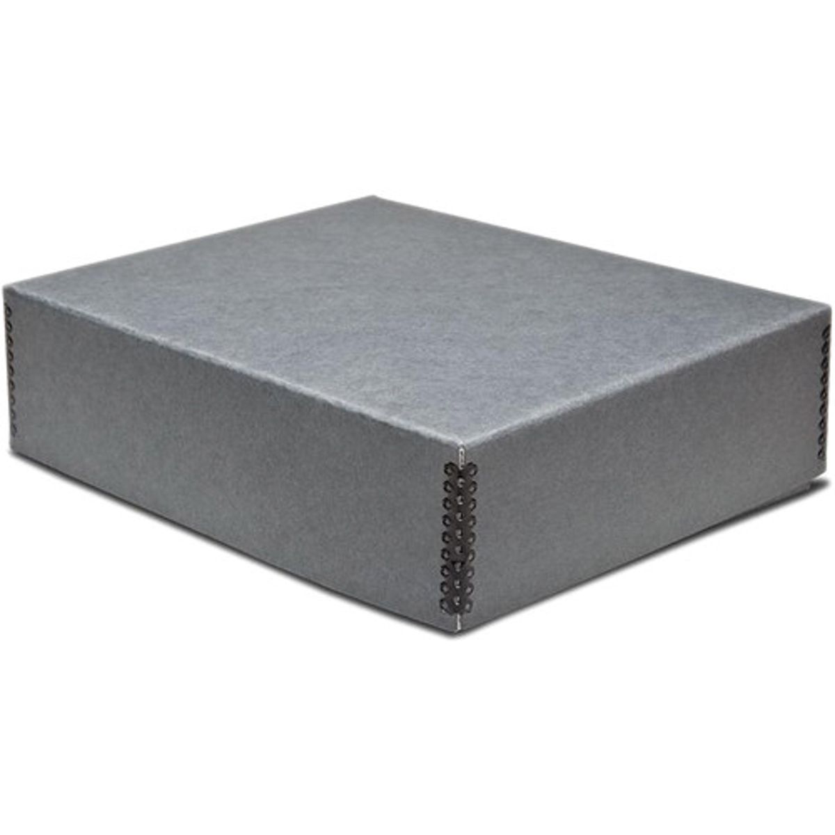 

Print File Drop-Front Metal Edge Archival Storage Box, 13.5x19.5x3", Gray