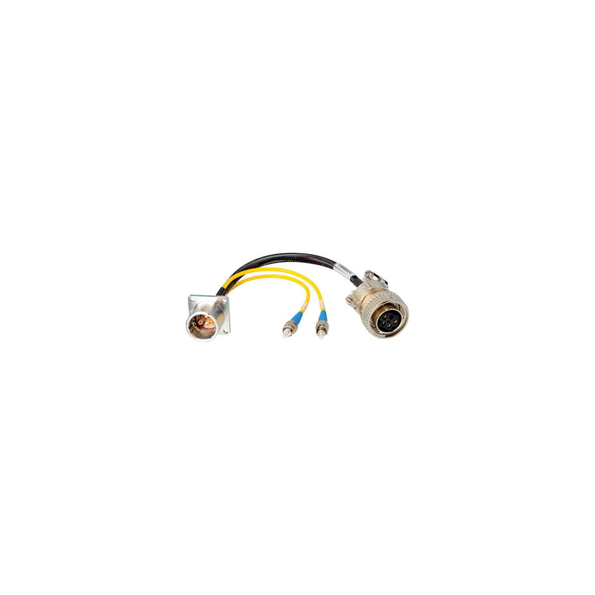 

Camplex Hybrid Fiber Systems 12" Lemo EDW to Duplex ST Fiber & 5-Pin AMP Breakout Cable