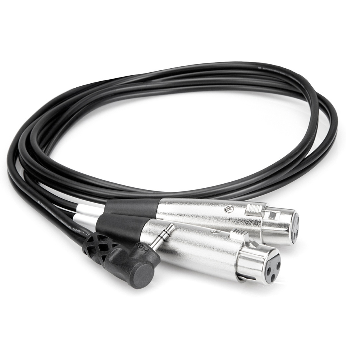 

Hosa Technology 1' Dual XLR3F to Right-angle 3.5 mm TRS Microphone Cable