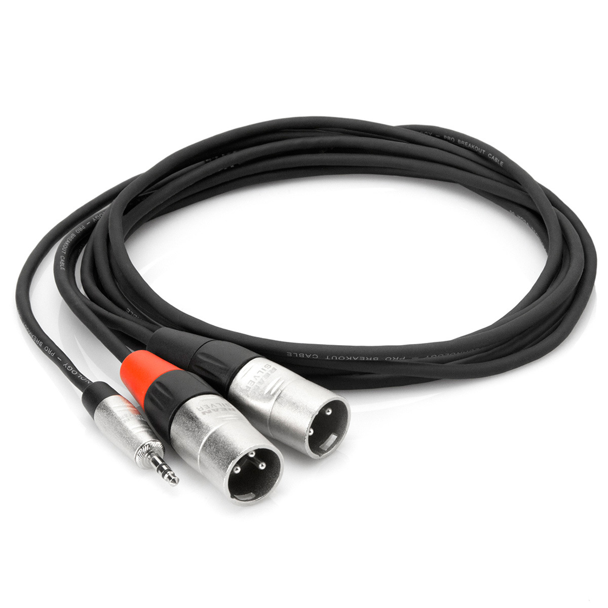 

Hosa Technology 3' REAN 3.5mm TRS to Dual XLR3M 24AWG Pro Stereo Breakout Cable