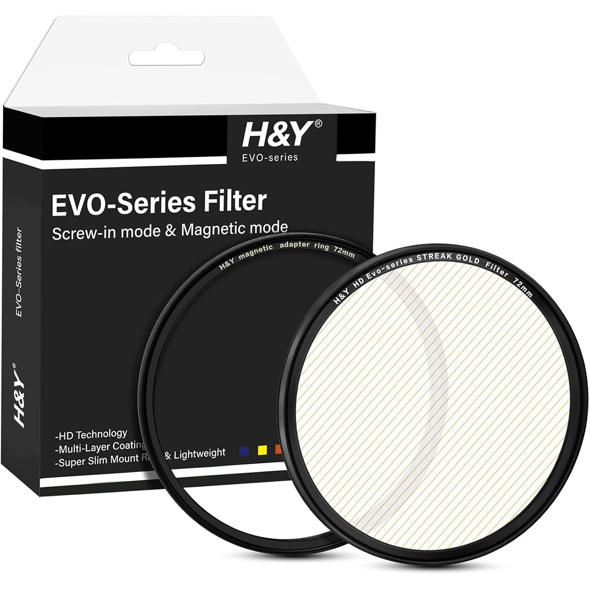 

H&Y HD EVO-Series Magnetic Streak Effect Filter Gold 72mm