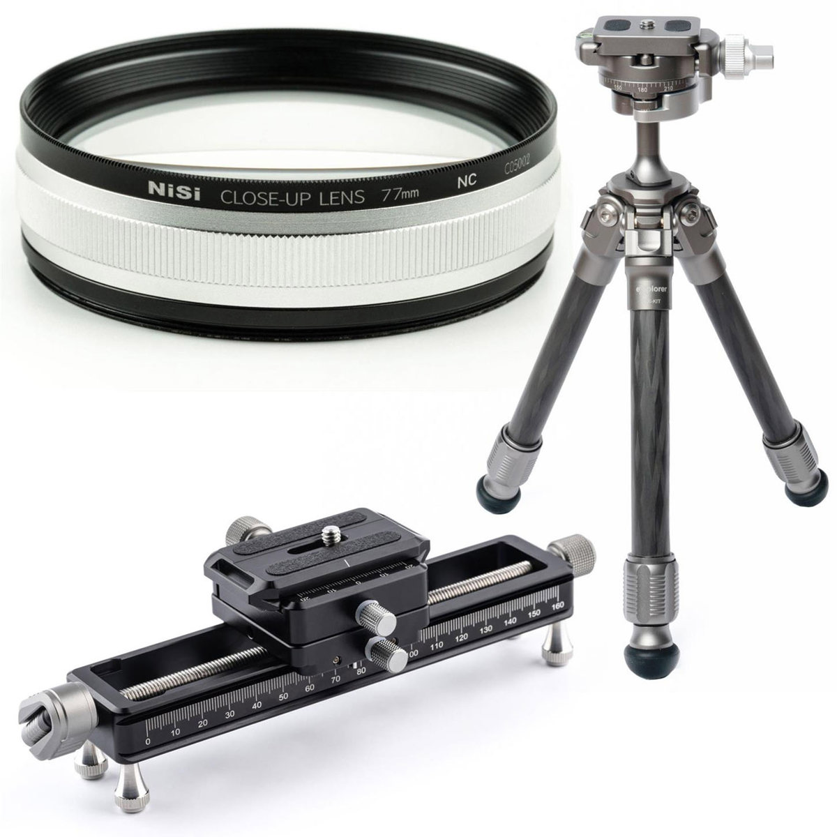 

NiSi Close Up Lens Kit NC 77mm with 67 & 72mm Adapters with Focus Rail, Tripod