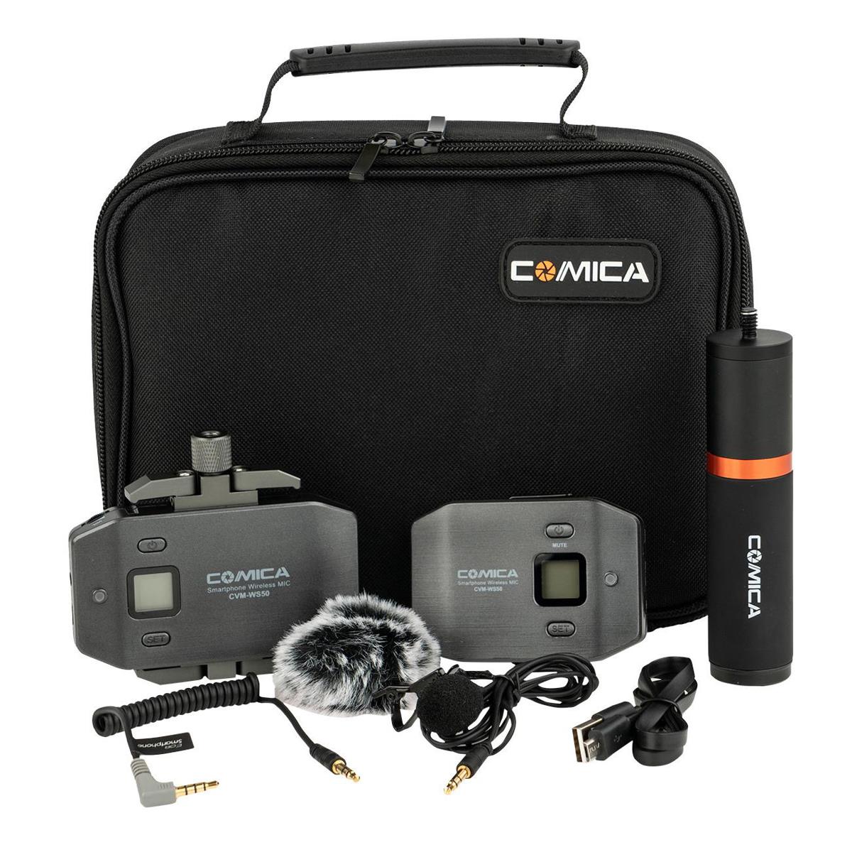 

Comica CVM-WS50B Wireless Lavalier Microphone Kit for Smartphones