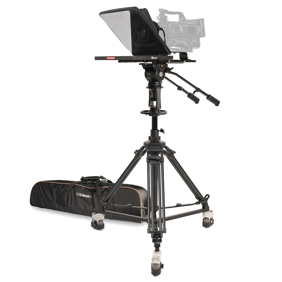 

Ikan 15" Teleprompter with Tally Light, Pedestal and Dolly Turnkey