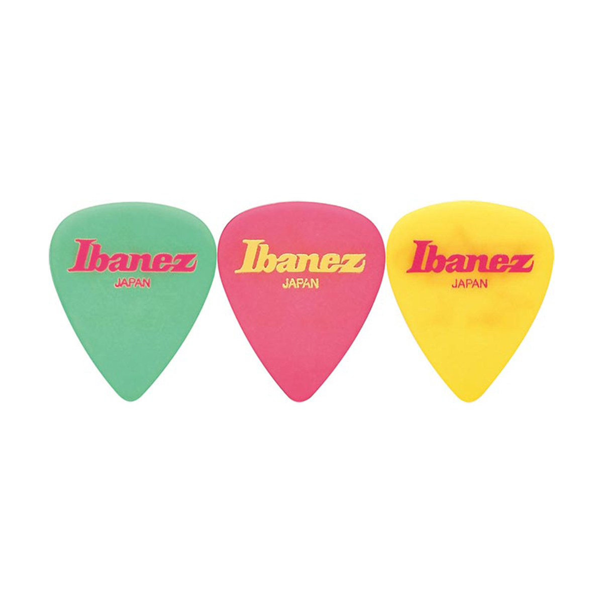 

Ibanez Steve Vai Series Polyacetal Pick, 3-Piece Set, Green, Pink and Yellow