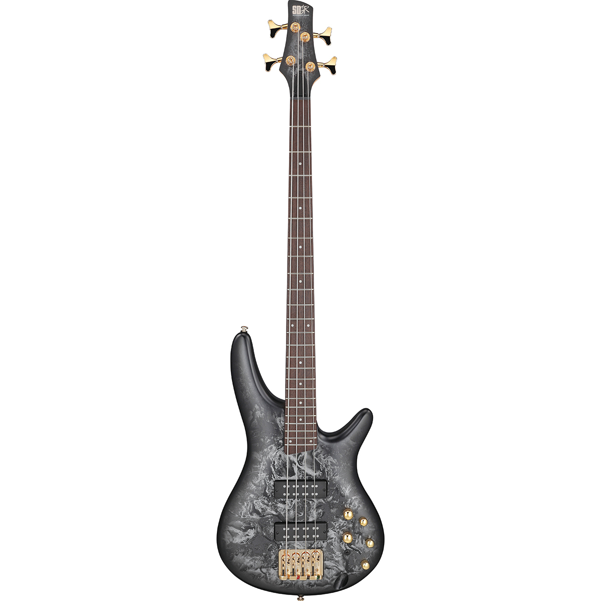 

Ibanez SR Standard Series SR300EDX 4-String Electric Bass Guitar Black Ice Frozen Matte