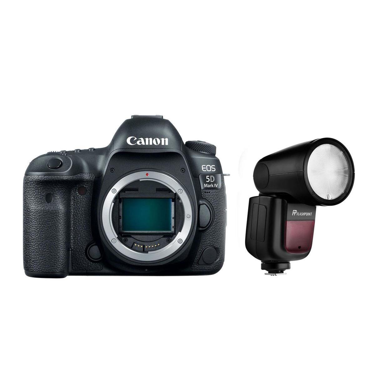 

Canon EOS 5D Mark IV DSLR Camera with Flashpoint Zoom Li-On X TTL Speedlight