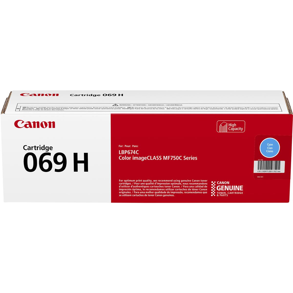 

Canon 069 High Capacity Toner Cartridge for LBP674C and imageCLASS MF750C, Cyan