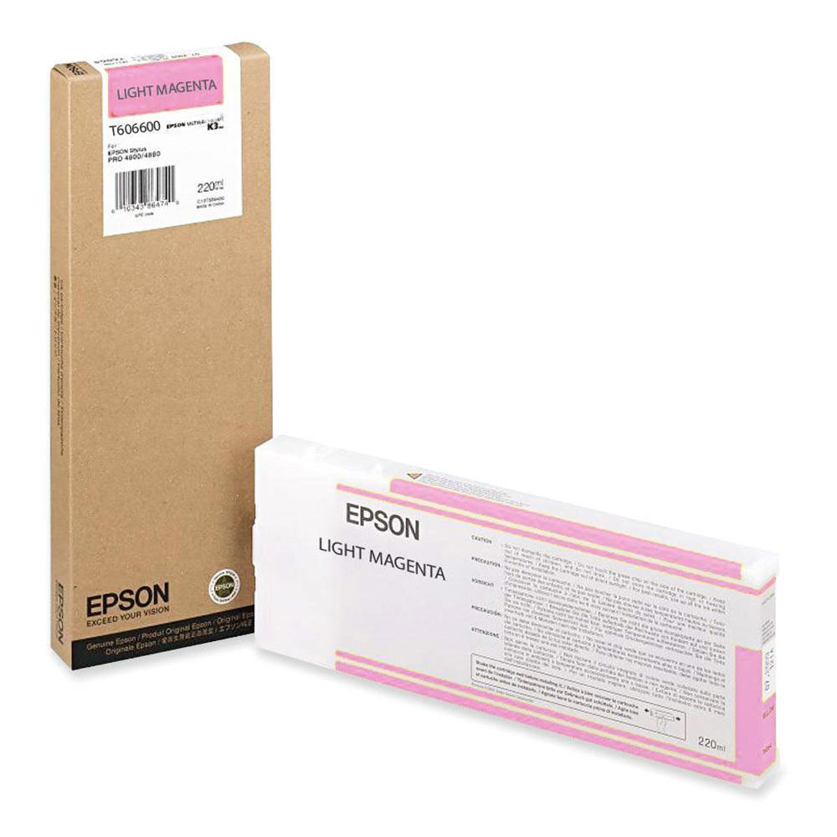 

Epson T606600 UltraChrome 220ml Ink, for Stylus Pro 4880, Vivid Light Magenta