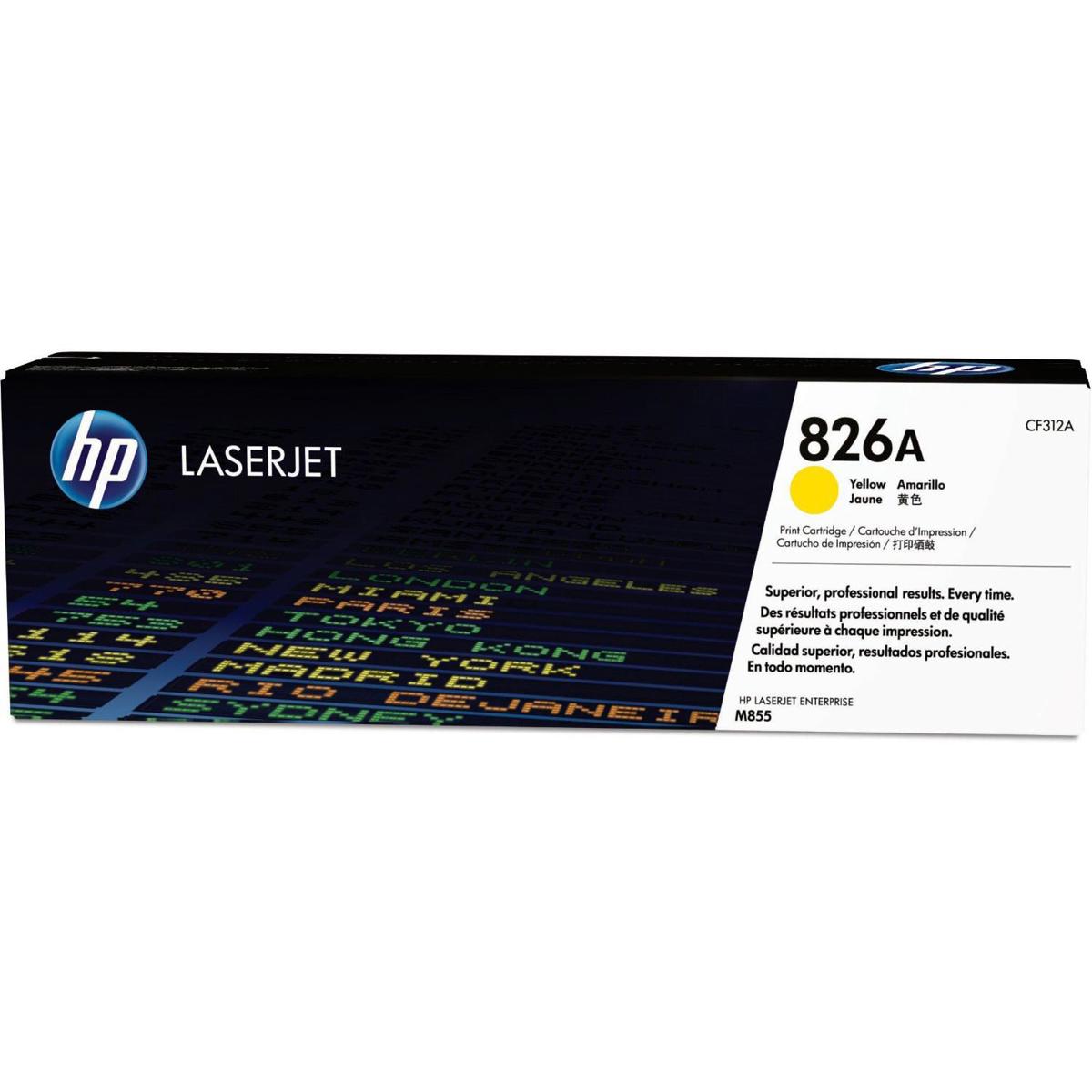 

HP 826A Yellow LaserJet Toner Cartridge, 31,500 Pages